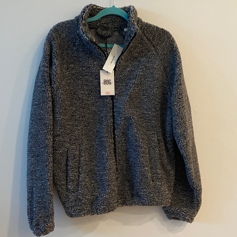 BDG Gray Fleece Jacket